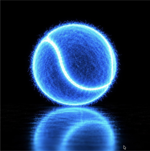Blue Glow Ball Closeup