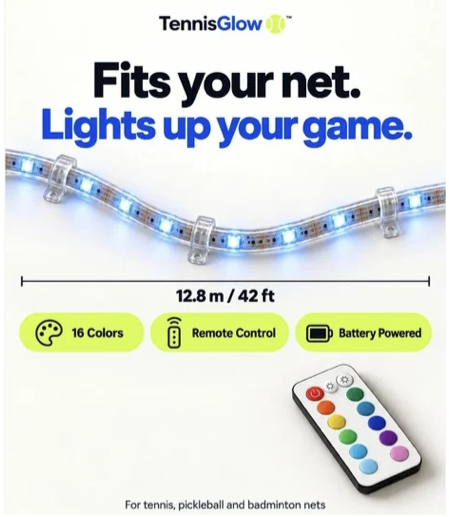 LED Net Infographic — 16 Colors / Remote / Battery